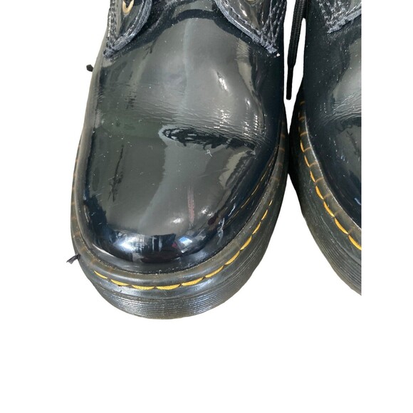 Dr Martens Zavala Black Patent Leather Combat Boots Size 9 Men 10 Women - Picture 5 of 8
